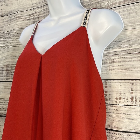 1. State Rust Orange Flowy Tank Top | Size Medium - Picture 2 of 9